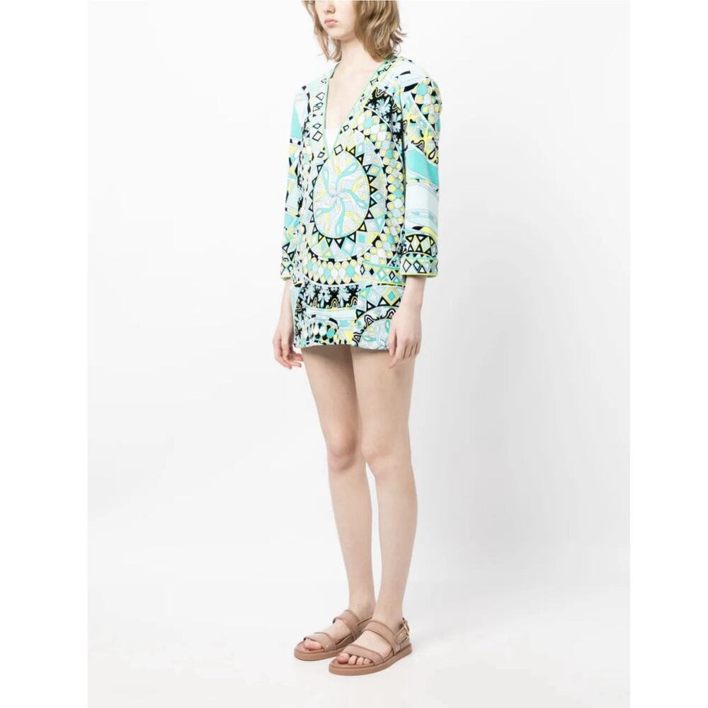 Emilio Pucci Dress Size 8 42 Terrycloth Beach Resort Hooded Swim Cover Up - Picture 3 of 16